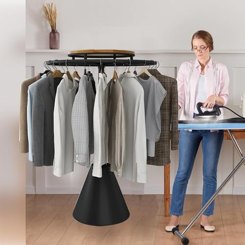 Robuster drehbarer Kleiderständer – Bodenständer für die Organisation von Kleidung, perfekt für Einzelhandelsauslagen, Boutiquen und Aufbewahrungslösungen