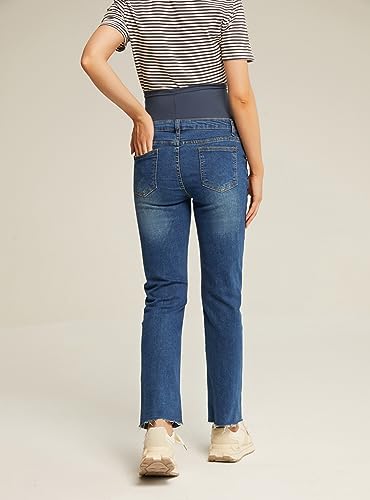 Variante de Maacie vaqueros premama elásticos pierna recta Dark Blue XXL