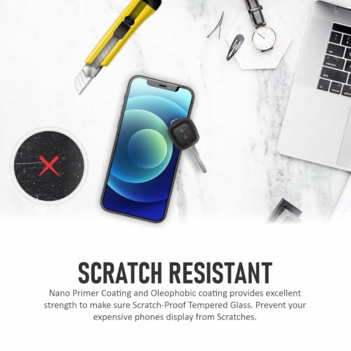 Image of DPJ Matte Anti-Glare Tempered Glass for iPhone 11 and iPhone XR (6.1 Inch) With Installation Kit | Military-Grade Gorilla Screen Protector | Edge to Edge Coverage | Black [MATTE] [Pack of 1]