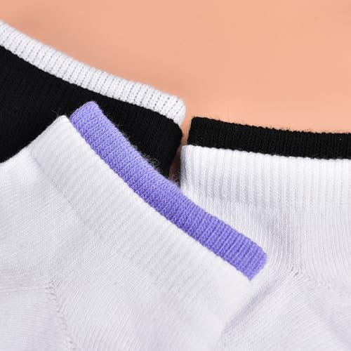 Image of Women Low Cut Cotton Athletic Running Cushion Socks, 9-11, White