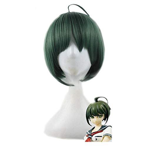 SUTUO Naegi Komaru Wig, Game Danganronpa Cosplay Short Dumb Hair for Halloween Party (Green)