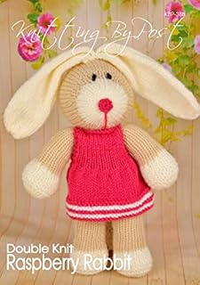 Knitting Pattern Raspberry Rabbit from Knitting by Post - Spring is in The Air with This Sweet Bunny in Biege, Cream and Pink