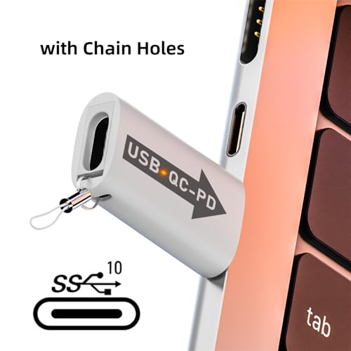 Adaptador USB 2.0 A macho a USB-C hembra 2 piezas miniatura 6