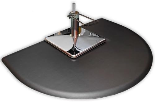 3.5' x 5 Polyurethane Barber Salon Anti Fatigue Floor Mat in Black w/Square-Base Impression (SHIPS FREE!)