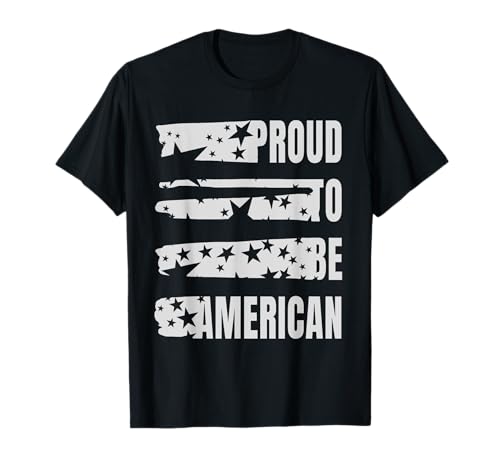 Proud to Be American USA Bandera Fiesta nacionales 4Jul Camiseta