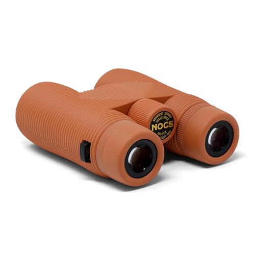 Nocs Provisions Pro Issue 10x42 Compact Fogproof Waterproof Binoculars for Adults & Kids, 10X Magnification, Wide View Multi-Coated Lenses for Bird Watching, Hunting & Stargazing - Carnelian Orange