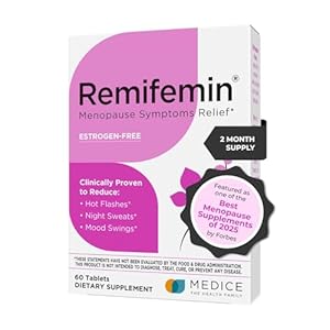 Remifemin Menopause Symptoms Relief – Clinically Proven Ingredients – Menopause Supplements – Black Cohosh – Estrogen-Free – Made in Germany – 60 Tablets