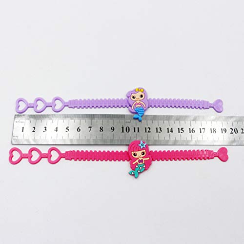 Toyvian Mermaid Cartoon Mermaid Bracelet PVC