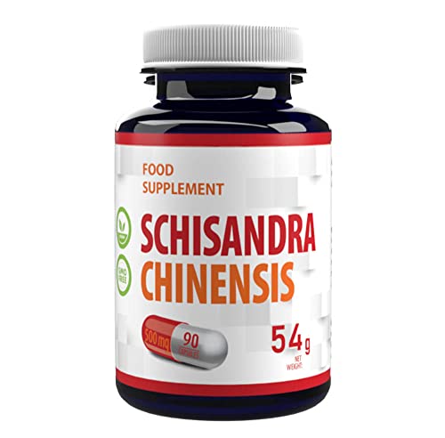 Schisandra Chinensis 500mg 90 Capsule Vegan 10% Schisandrins, Certificado de análisis de AGROLAB Alemania, de alta resistencia, sin gluten, sin OGM