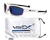 VertX Men's Polarized Sunglasses Sport Cycling Running – White Frame – Blue Lens