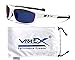 VertX Men's Polarized Sunglasses Sport Cycling Running - White Frame - Blue Lens