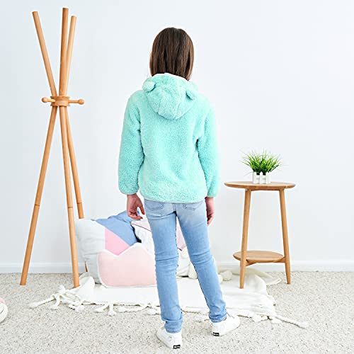 Image of Toddler Girls Boys Fleece Hoody Jacket Zip Up Teddy Coat Warm Winter Outwear