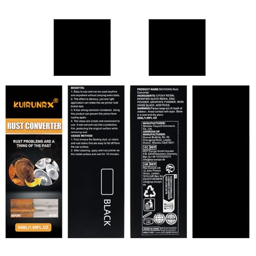 KUIRUNRX® Rostumwandler, Rostumwandler Auto, Rostkonverter mit Pinsel, High Performance Protective Metal Prevents Rust 50ML, Entrosten von Konvertern, Autos, Fahrrädern, Zäunen usw (2 Stück)
