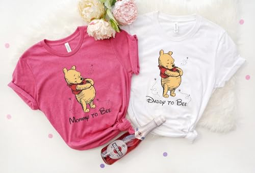 Mommy to Bee Shirt, Daddy to Bee Shirt, Pregnancy Reveal Shirt,Pooh Mommy shirt, Family Matching Shirt, Funny Mom Tee, New Mom Gift2