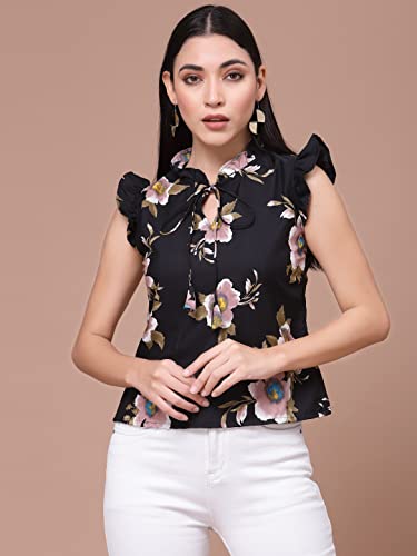 Image of OOMPH! Women's Crepe Floral Relaxed Fit Shirt