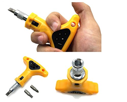 11 Unids Trinquete Destornillador bits con Mango T Antideslizante Trinquete Destornillador bits para El Mantenimiento del Hogar