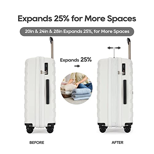 Ginzatravel Anti-Scratch Pp Material Hardside Spinner Luggage, 20Inch Carry-On, Lightweight Spinner Expandable Suitcase Double Seal Luggage #TOP6