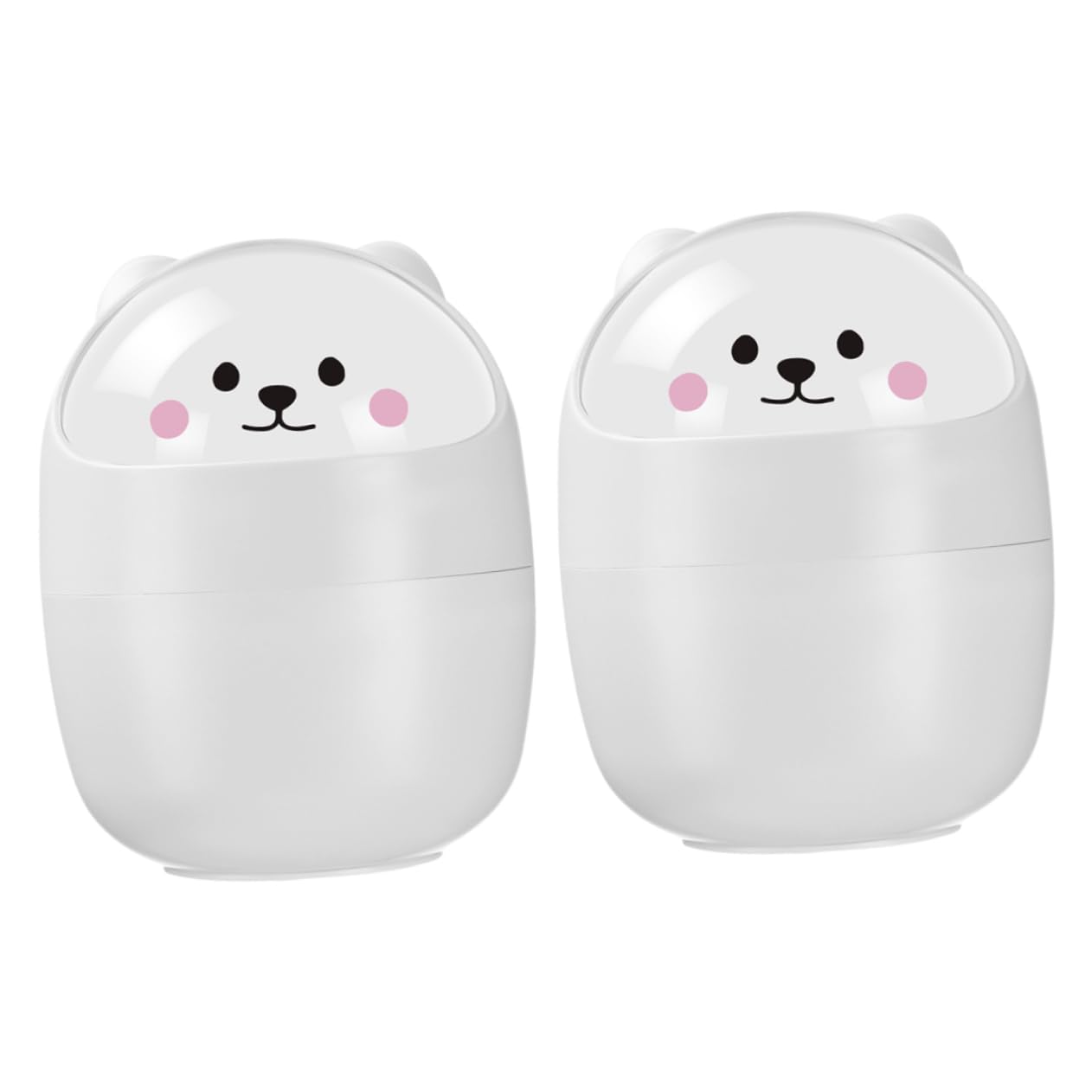 Generic 2pcs Mini Trash Can Bins Trash Bin Waste Paper Basket Lovely Trash Can Garbage Container Cute Small Bin Waste Basket for Home Waste Bin Dining Table Student Trash Basket, 16.00X12.00X12.00CM