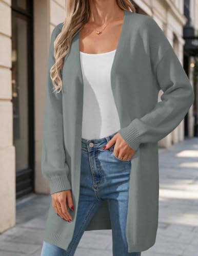 Image of Women's Oversized Fall Cardigans Sweaters Knit Long Chunky Jacket Coat 2026 | Trendy Casual Open Front Clothing Winter Fashion Tops V Neck Cute Long Sleeve Cardigan