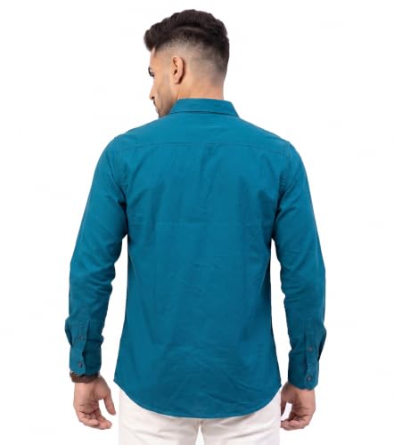 Image of Amazon Brand - INKAST Men Solid Cotton Shirt | Casual Wear | Basic Essential Plain Everyday & Office Wear | Full Sleeve | Regular Fit