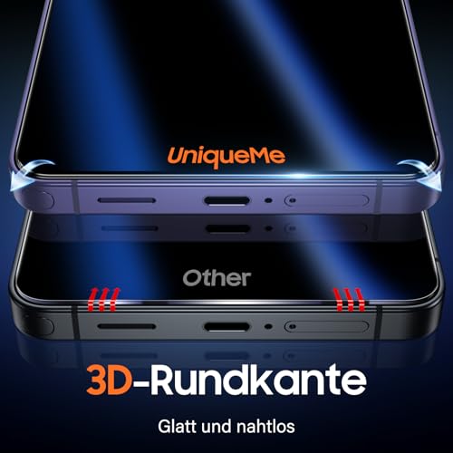 UniqueMe für Samsung Galaxy S26 Ultra für Panzerglas Sichtschutz - 2 Stück – Ansicht 5