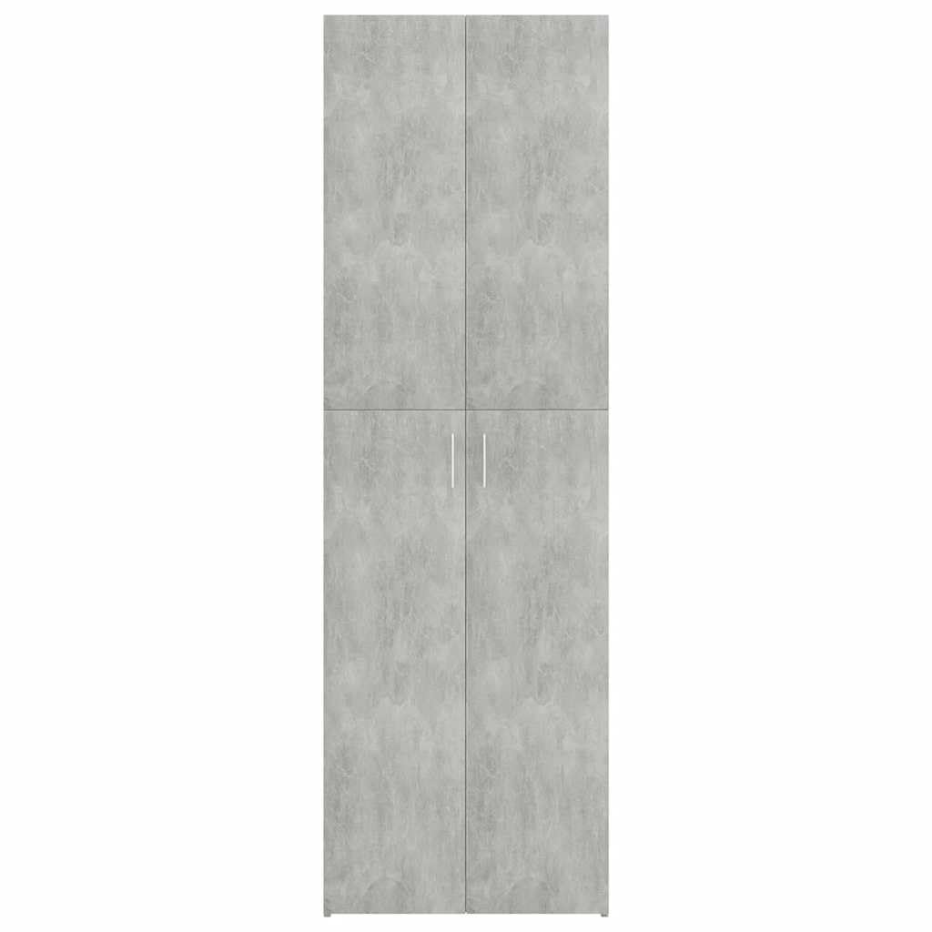 IKAYAA Armadietto in Holz Armadio Porte Battenti Aktenschrank Armadietto per Garage Armadio Ufficio Mobili Ufficio-Grigio cemento-60 x 32 x 190 cm