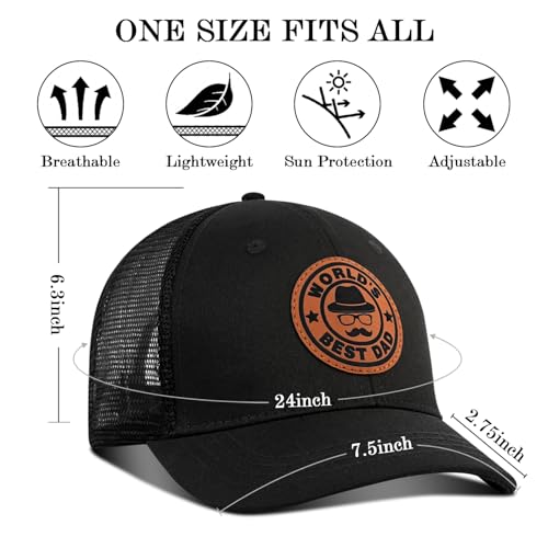 Image of Best Dad Ever American Flag Dad Hat - Adjustable Cotton Baseball Cap for Father's Day, Birthday Gifts from Daughter Son