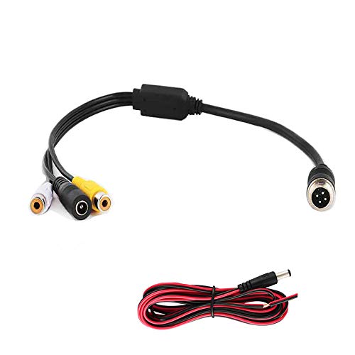 4 Pin Male To Rca Female Cable,M12 4Pin Shockproof Waterproof To Rca Video +Dc Connector Adapter Wire,Rca To 4 -Pin Monitor/Camera Adapter #TOP5