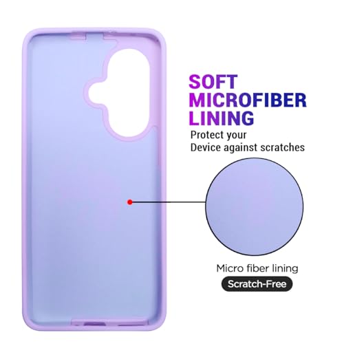 Image of LIRAMARK Liquid Silicone Soft Back Cover Case for OnePlus Nord CE 3 5G (Lavender)