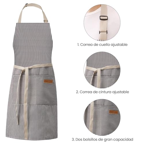 La Mejor Selección de Mandiles de Cocina para Mujer favoritos de las personas. 30 Imagen adicional