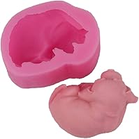 Vista 6 de Moldes de vela de silicona para perros 3D, molde de jabón lindo para cachorros, pastel de chocolate, fondant, molde para hornear