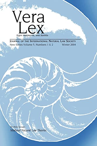 Vera Lex Vol 5: Journal of the International Natural Law Society