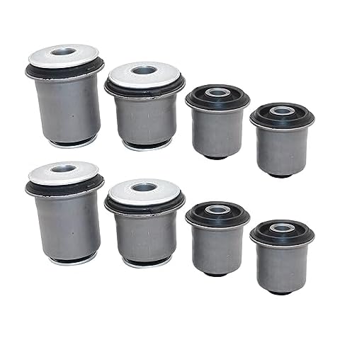 FZJDSD Front Suspension Kit 8PCS Front Upper & Lower Control Arm Bushing Kit Compatible with TOYOTA TUNDRA 2WD/4WD 2000-2006 SEQUOIA 2WD/4WD 2001-2007# 48632-34010 48654-34010 48654-34020 48655-34020 Cover