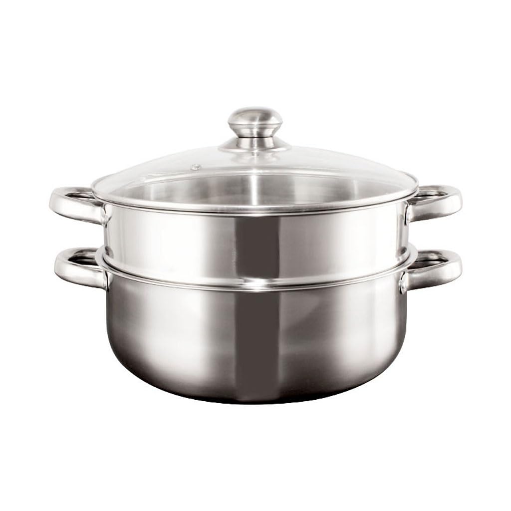 GTHTUHFD Thickened Stainless Steel Steamer 28Cm Soup Pot Layered Ear Steaming And Cooking Multi-Purpose Pot