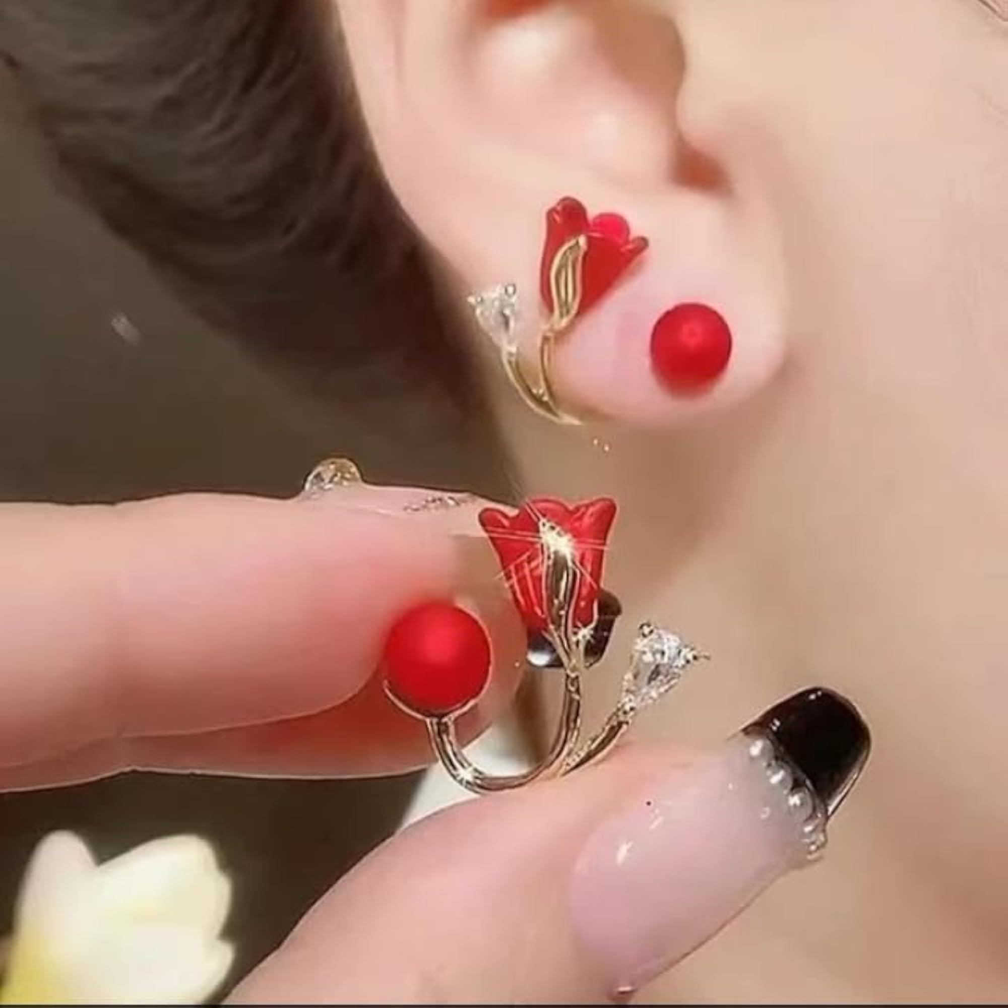Korean Fashion Earrings for Women, Trendy Alloy Studs & Drops