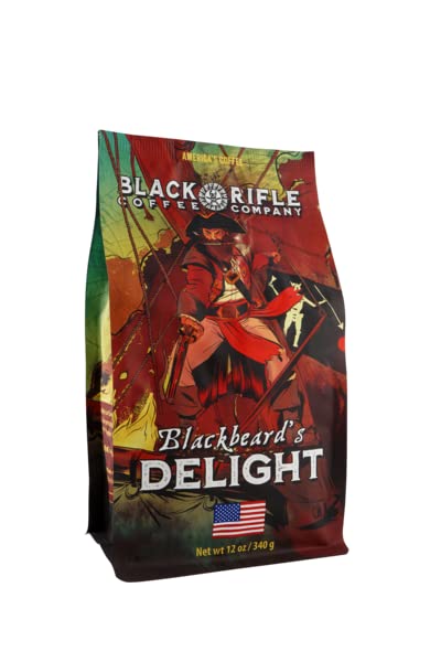 Black Rifle Coffee Company Pirates Blend, Dark Roast Ground Coffee, Brazilian Arabica Brew with Dark Roasted Flavors, Helps Support Veterans and First Responders, 12 Ounce Bag