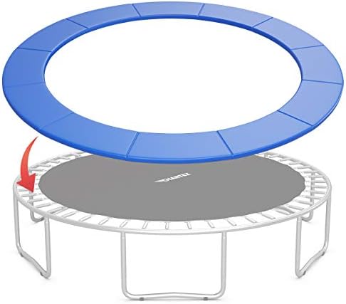Giantex Trampoline Pad, 8ft 10ft 12ft 14ft 15ft 16ft Trampoline Replacement Safety Pad, No Holes for Pole, Waterproof Trampoline Accessories Spring Cover (15 Ft, Blue)
