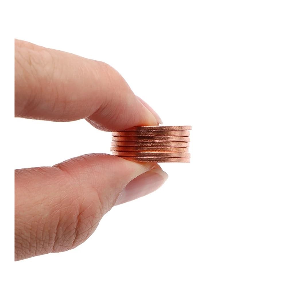 Podkładki Różne podkładki 10/50 szt. Solidne miedziane pierścienie uszczelniające Płaski pierścień uszczelniający Uszczelka miski olejowej Złączki Podkładki Elementy mocujące Akcesoria sprzętowe Podkł