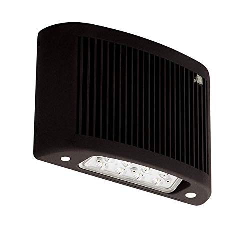 LED Emergency Wall Pack with Photocell and Battery Backup - Black Finish