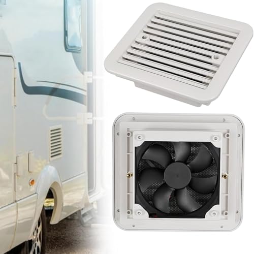 Ventilador de ventilación de refrigerador de 12 V para caravana, fuerte escape de viento para remolque, caravana y cámper accesorios (3000 RPM) - Circulación de aire para automóviles