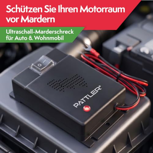 PATTLER® Marderschreck Auto - Marderabwehr Mader Abwehr für 12V Autobatterie - Maderschrecker Auto mit Ultraschall Sofortiger &… – Ansicht 2