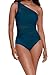 Miraclesuit Women's Swimwear Network Jena Asymmetrical Tummy Control One Piece Swimsuit, Nova Green, 14