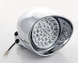 PACASK New 7' LED Motorcycle Chrome Headlight Light for Choppers