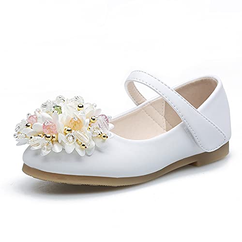 Little Girls Dress Shoes Glitter Princess Flower Girl Ballerina Ballet Flats Casual Mary Jane(Toddler/Little Kid)