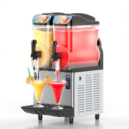 Image of Mojgar Commercial Frozen Drink Maker, 30L Tank Slushy Machine, 144 Cups