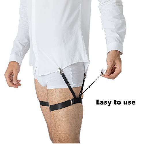 Shirt Stays for Men Shirttail Holder Men's Dress Shirt Garters Keep Your Shirt Tucked In, Shirt Tucker 1 Pair4