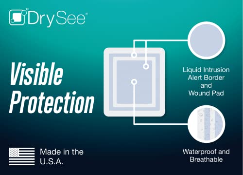 Drysee Waterproof Bandaid Adhesive Bandages - Tattoo Aftercare Bandage, Wound Care Supplies, Waterproof Bandages For Post Surgical Care, Swimming, Or Showering. First Aid Tape Or Blister Pads - 2X2 #TOP1