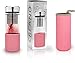 Creano Théière"Teamaker" - Bouteille de Thé à Emporter en Verre avec Passoire Pour le Thé en Vrac, y Compris Sachet en Néoprène | 400ml (Rose)
