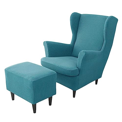 Fundas protectoras para reposapiés elásticas y sillón orejero 2