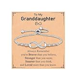 XFSRG Brazaletes Infinito Plata Para Niñas Para Cumpleaños O Navidad Para Nieta Sobrina E Hija